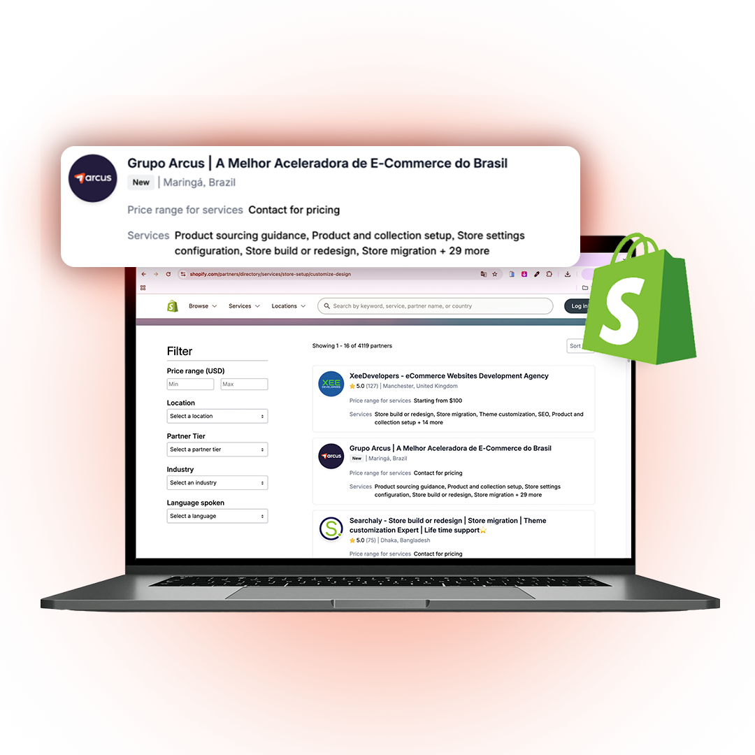Grupo Arcus reconhecida como a Melhor Aceleradora de Lojas Virtuais do Brasil pela Shopify